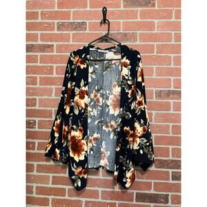 Chris +  Carol Floral Dolman Sleeve Cardigan - L